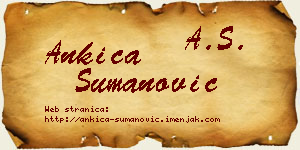 Ankica Šumanović vizit kartica